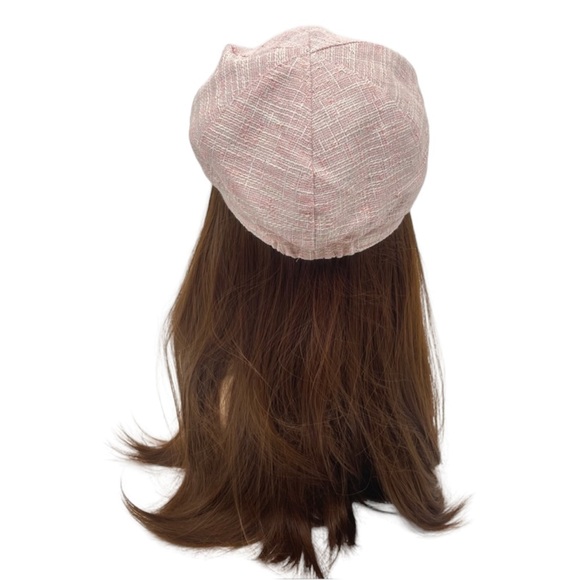 Marcus Adler Newsboy Style Hat Pink & White OSFM - Picture 5 of 16